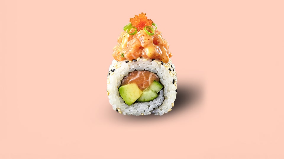 Spicy Salmon Volcano Roll