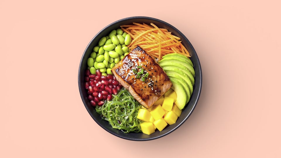 Miso Grilled Salmon Poké